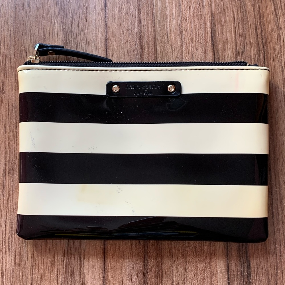 Kate Spade Striped Zip Pouch